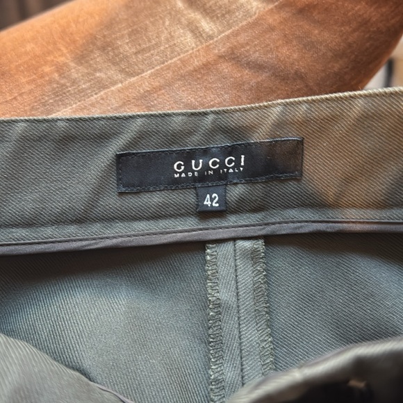 Gucci Olive Green Cotton Slacks - Picture 5 of 10